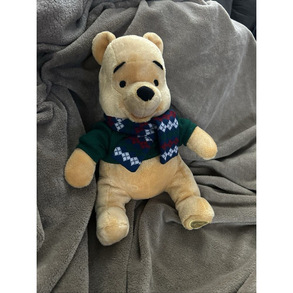 Winnie-the-pooh Disney Store Plush Christmas Sweater Authentic Original Genuine